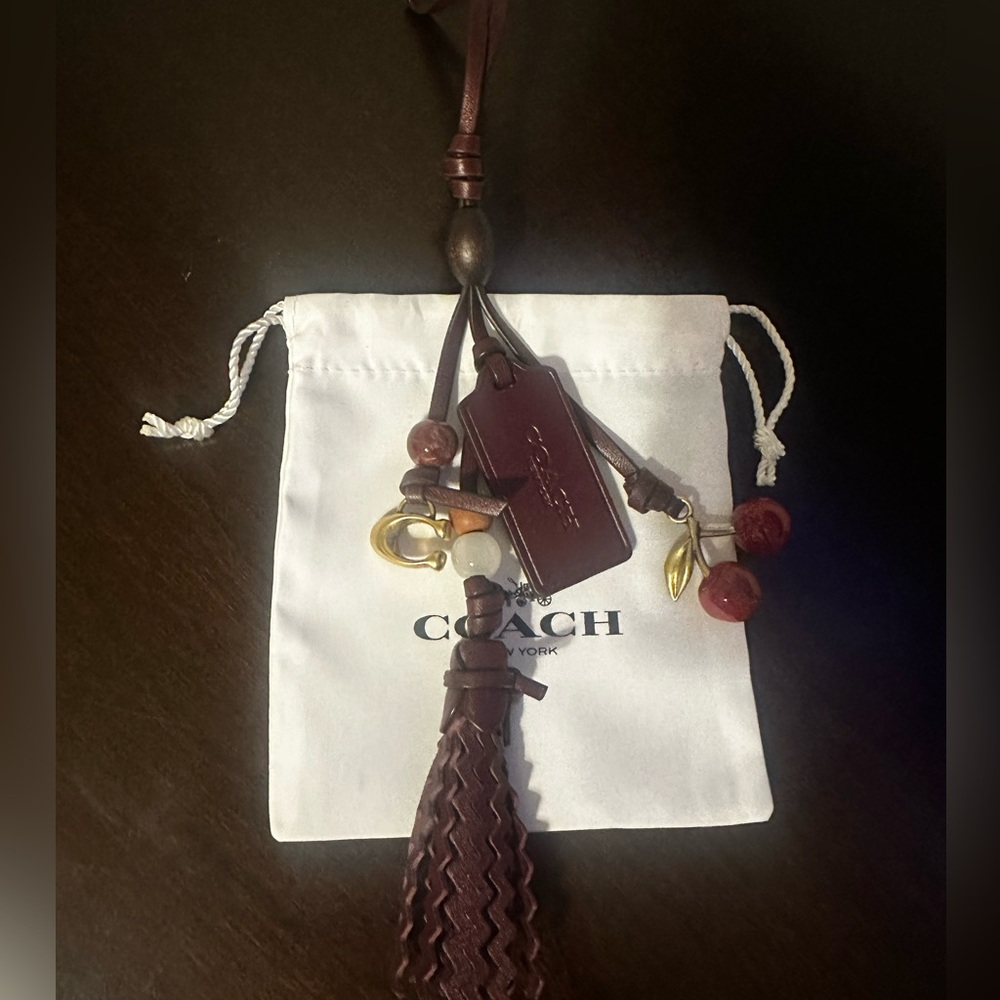 Coach Heritage Charm Merlot